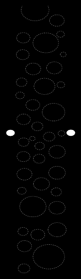 Slide 18: two bright spots separated by a vertical band of spots