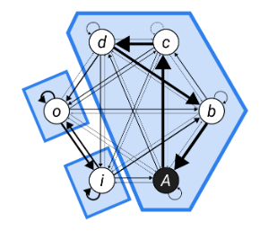 Slide 16: the complex ABCD shaded blue, with o and i each shaded as a complex of one unit