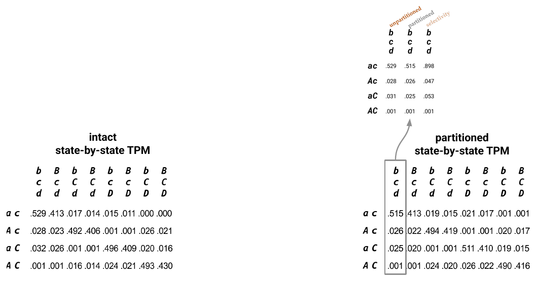 Slide 70: the partitioned column pulled from the partitioned TPM into the repertoire table